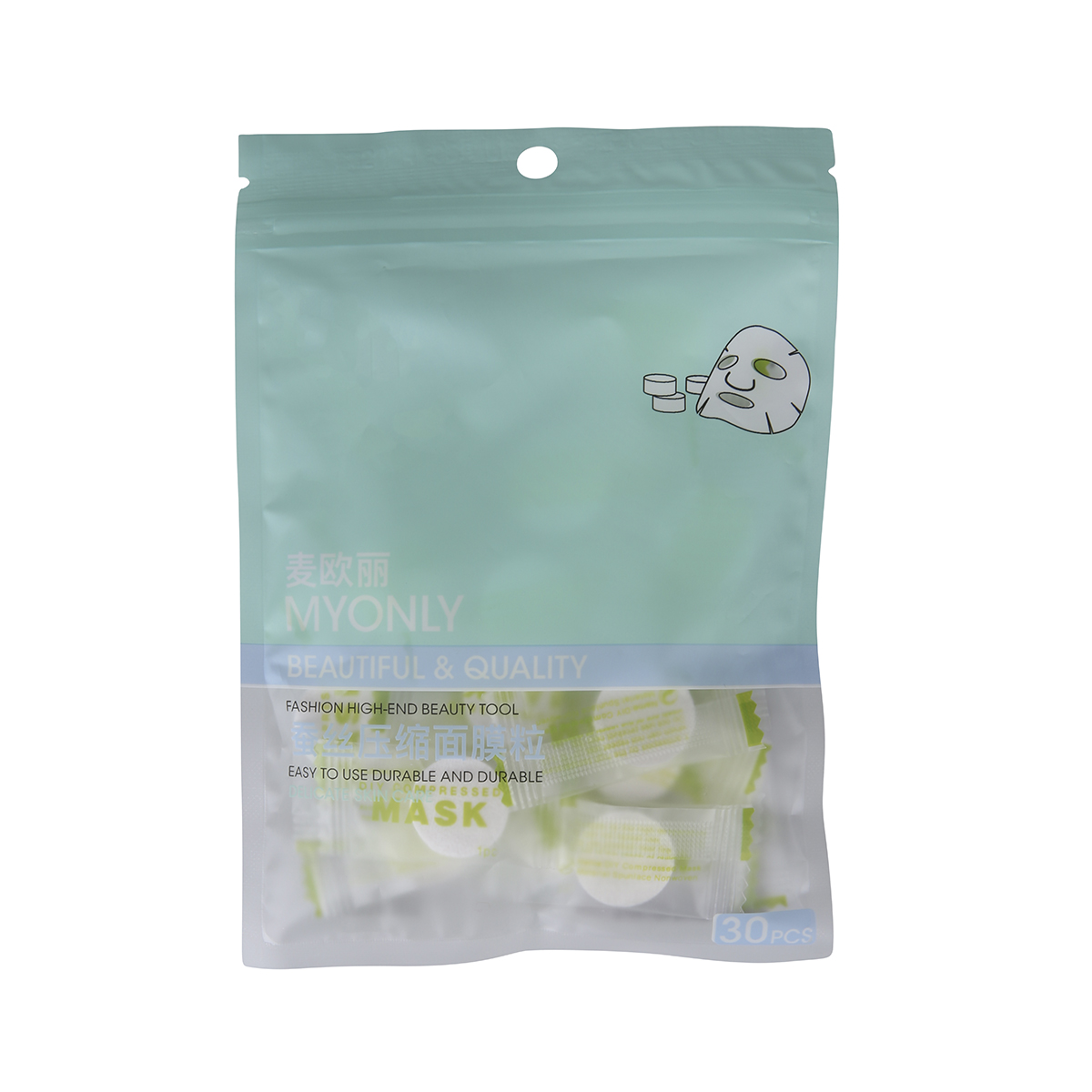 Mascarillas Faciales Comprimidas Pastilla Algodón 30 Piezas