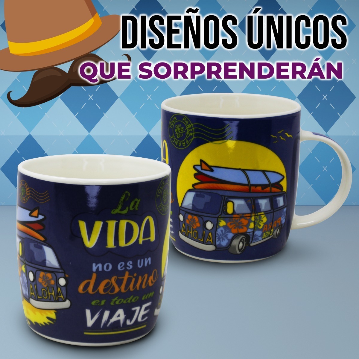 Tazas Grande Para Cafe Papá Frases 350ml Porcelana Decorada