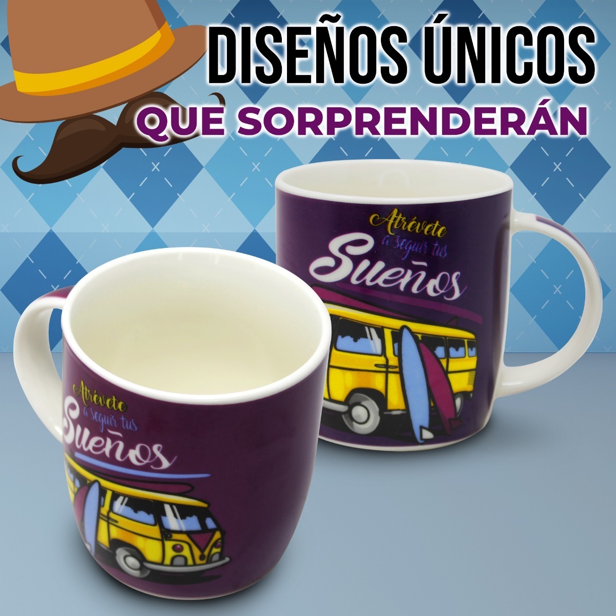 Tazas Grande Para Cafe Papá Frases 350ml Porcelana Decorada