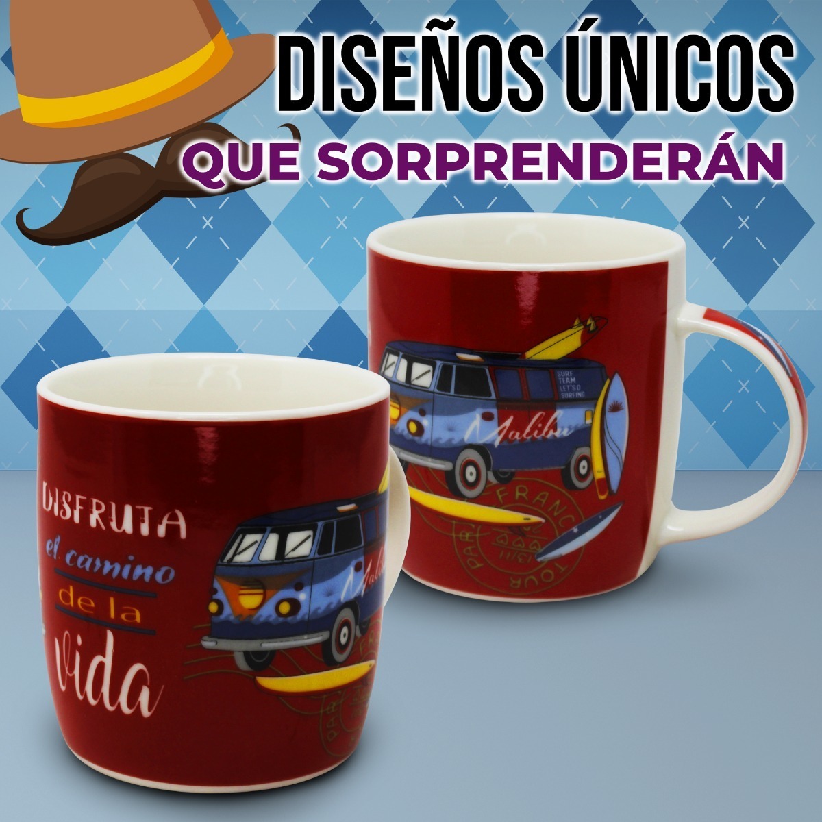 Tazas Grande Para Cafe Papá Frases 350ml Porcelana Decorada