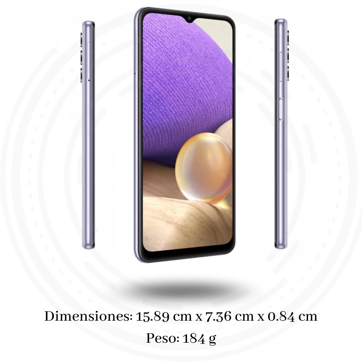 Celular Samsung Galaxy A32 6.4" 128GB/4GB Cámara 64MP+8MP+5MP+5MP/20 MP Mediatek Android 11 Single Sim Color Violeta