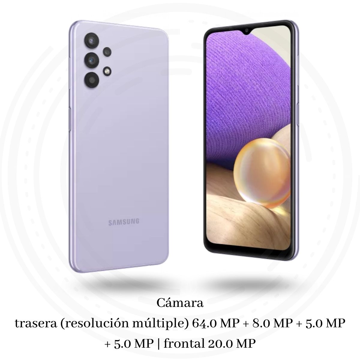 Celular Samsung Galaxy A32 6.4" 128GB/4GB Cámara 64MP+8MP+5MP+5MP/20 MP Mediatek Android 11 Single Sim Color Violeta