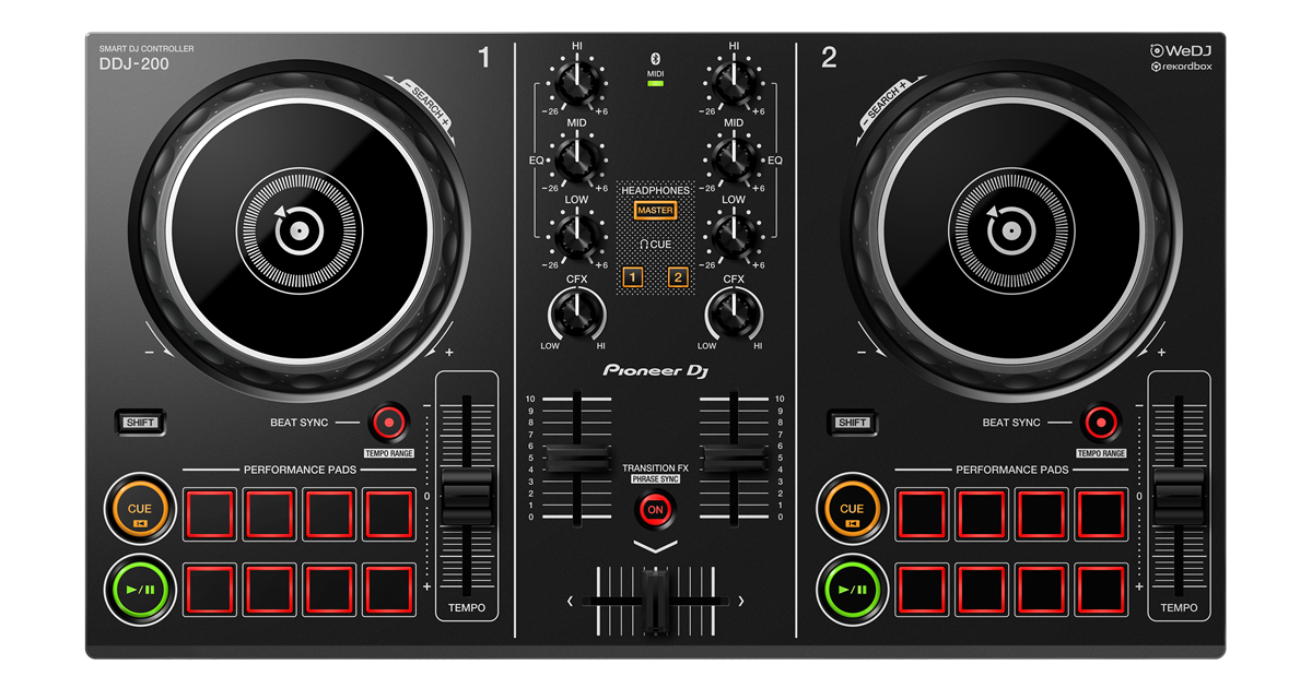  Controlador Inteligente para DJ Pioneer DDJ 200-Negro