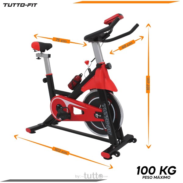 Bicicleta De Spinning Fija Tutto Fit Estatica Fitness Cardio