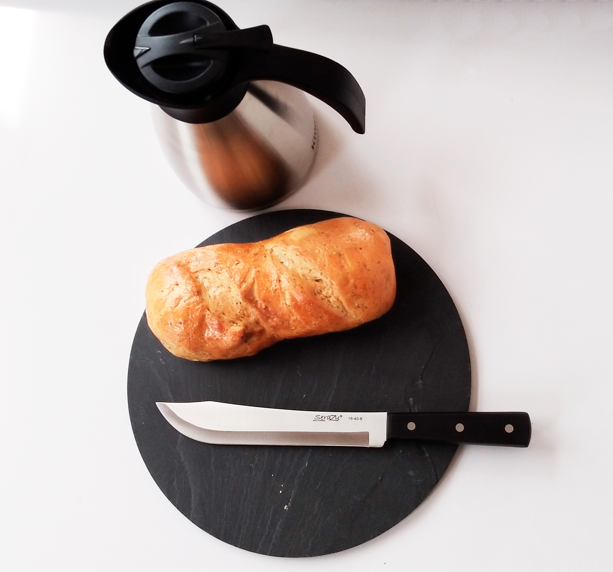 3 Cuchillos profesionales de 8 pulgadas de hoja. Color negro Serazu 19-40-8