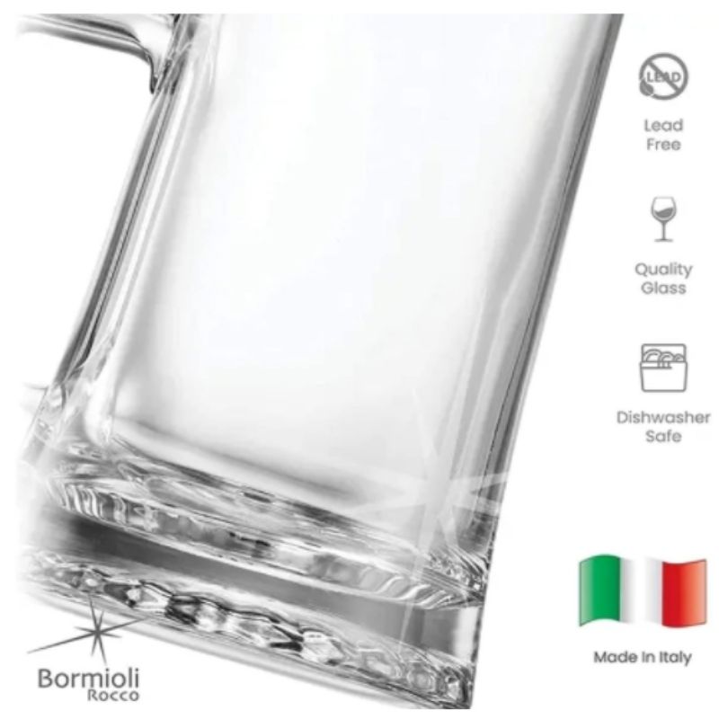 Bormioli 1522-1425 6 Vasos Vidrio Cerveza Tarro Cervecero Stern 500ml