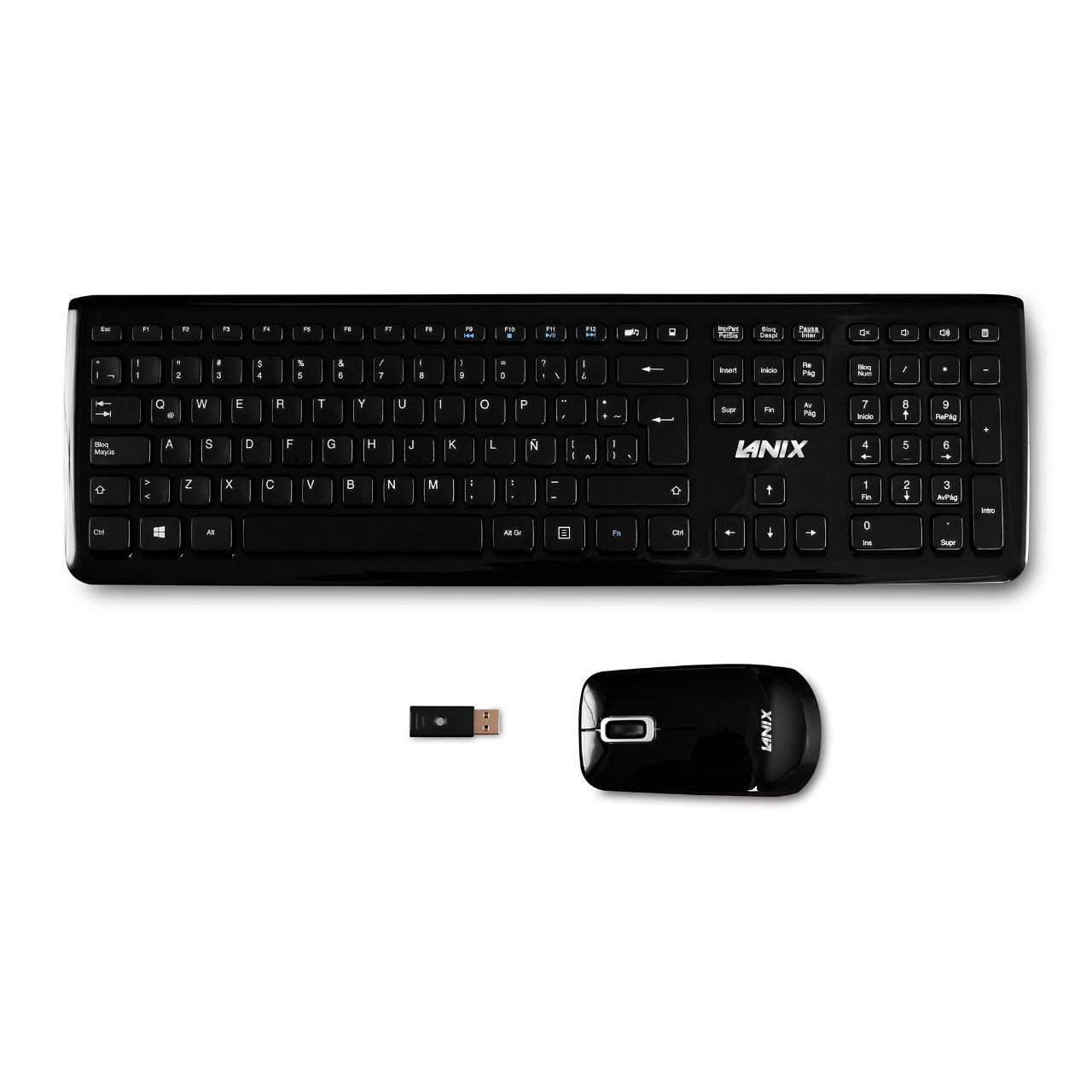 Kit De Teclado Y Mouse Inalámbricos Lanix 15037 En Español