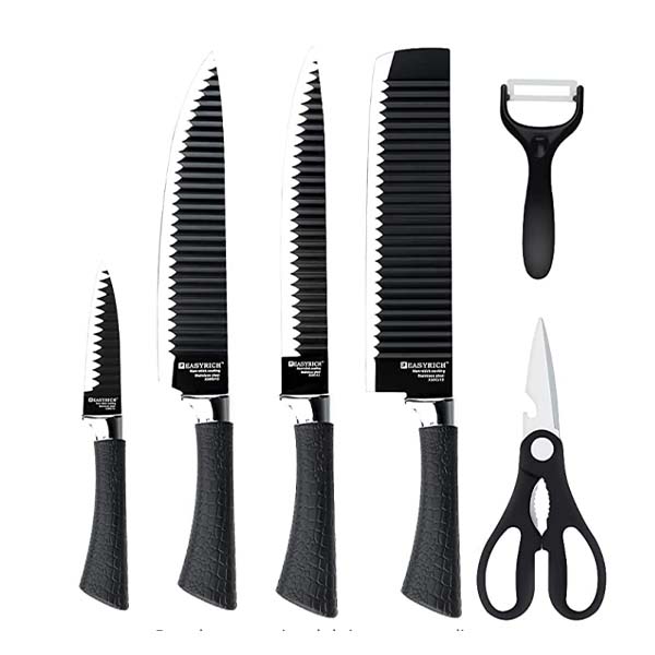 Set De Cuchillos De Cocina 6 Piezas Acero Inoxidable