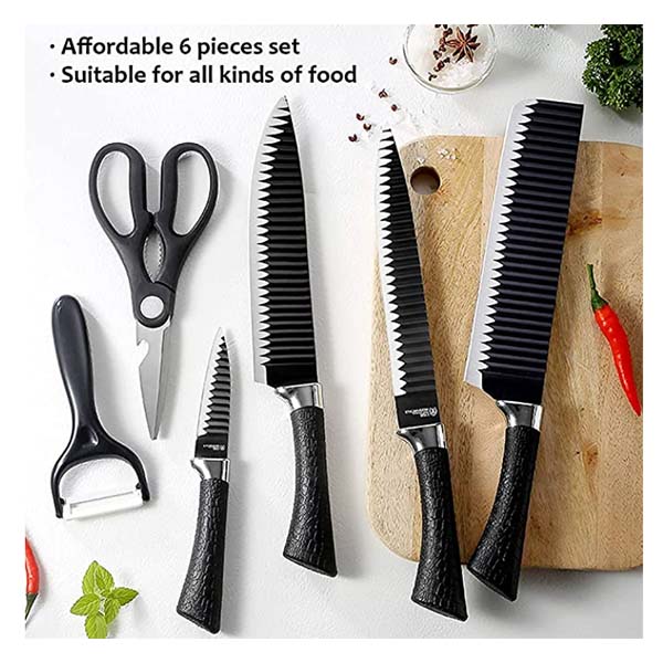 Set De Cuchillos De Cocina 6 Piezas Acero Inoxidable