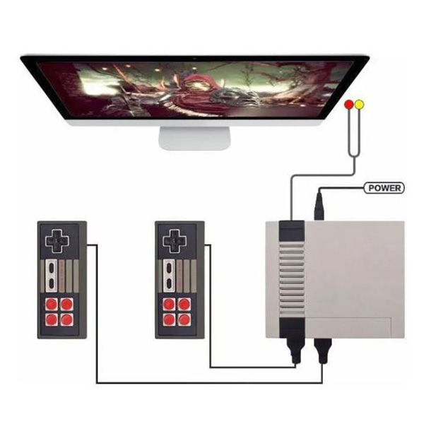 Mini Consola Retro 620 Juegos Clásicos 8 bits 2 Controles.