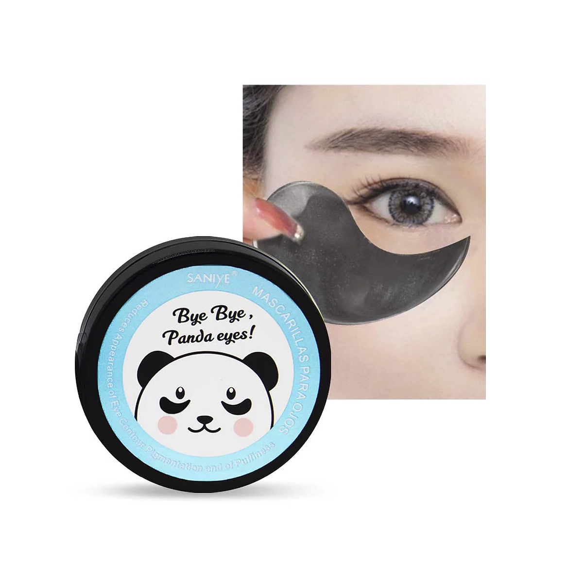 Parches Hydrogel Para Ojos Panda Ácido Hialurónico Y Niacinamida