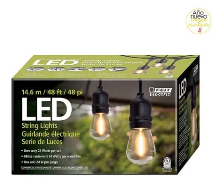 Set de Luces en serie  jardin exterior 24 LED