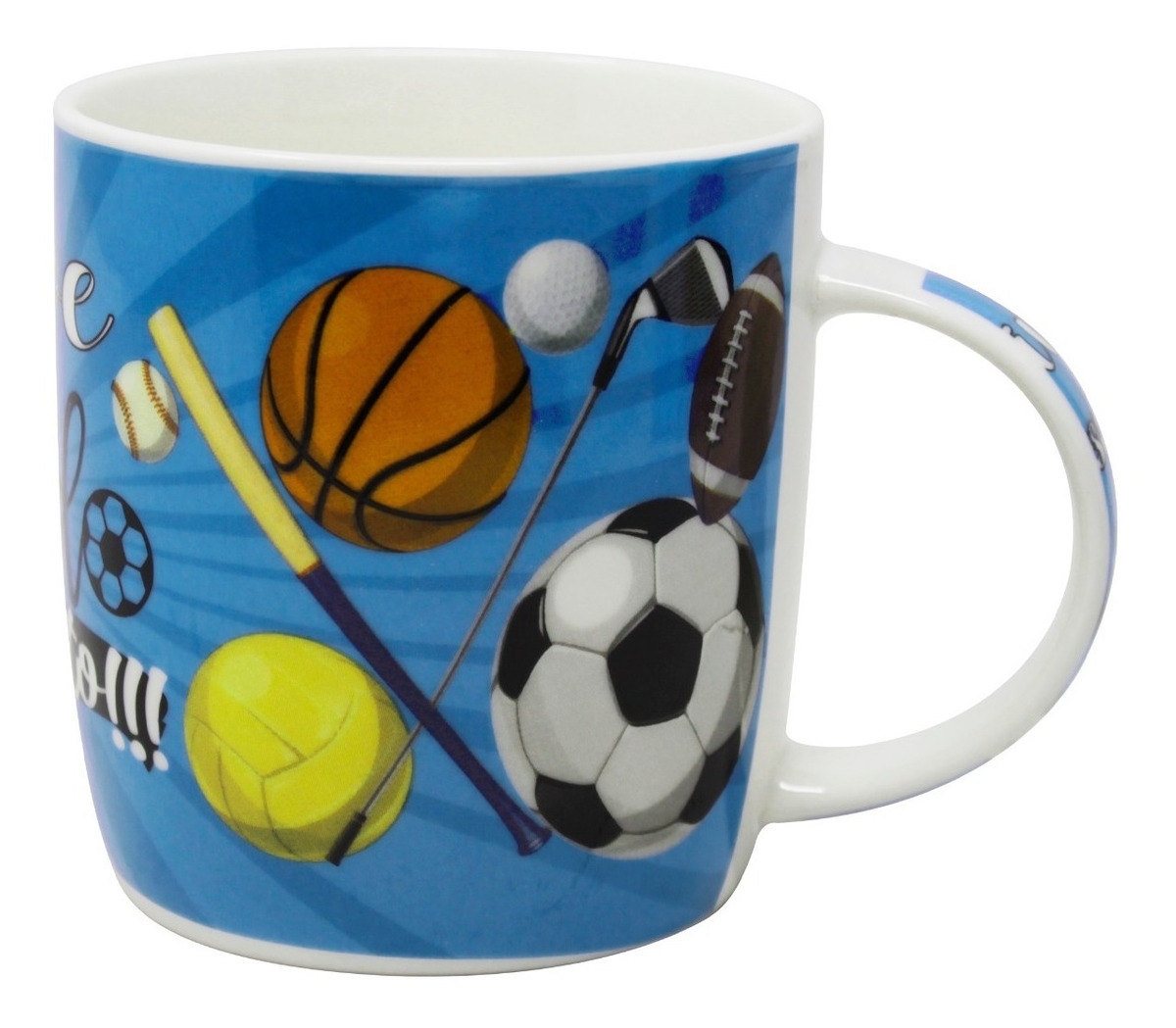 Taza Para Cafe Diseño Deportes 350 Ml Porcelana Estilo Retro