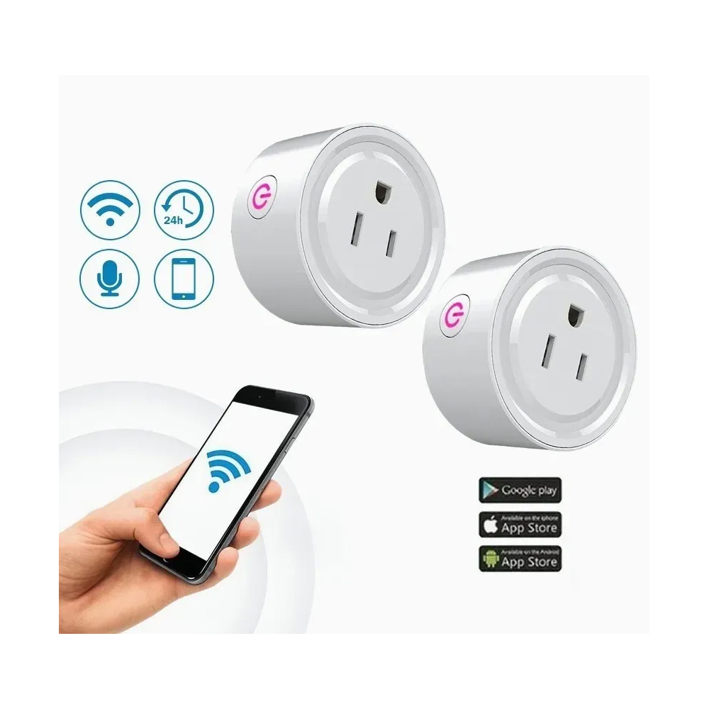 Enchufe Inteligente Con Wifi Para Alexa Google Home 2 Uds.