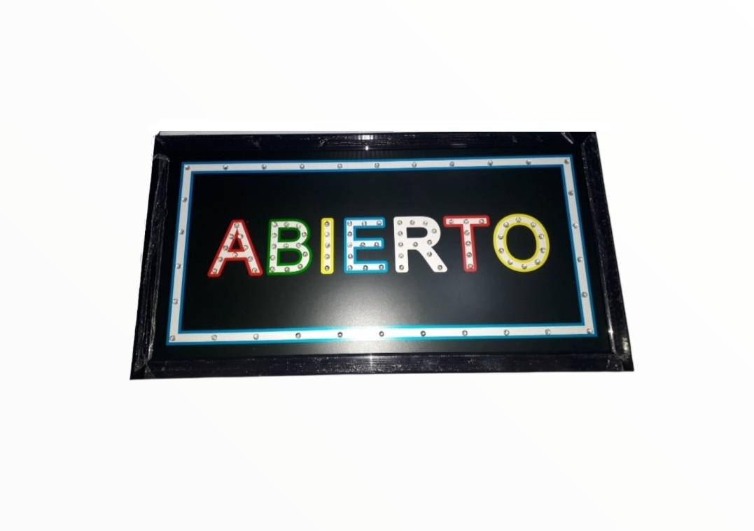 Letrero Led Abierto Colores Luminoso Anuncio Para Negocio