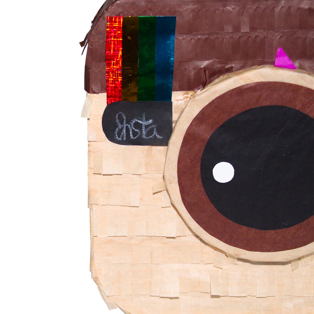 MINI PIÑATA CÁMARA CARTÓN Y PAPEL