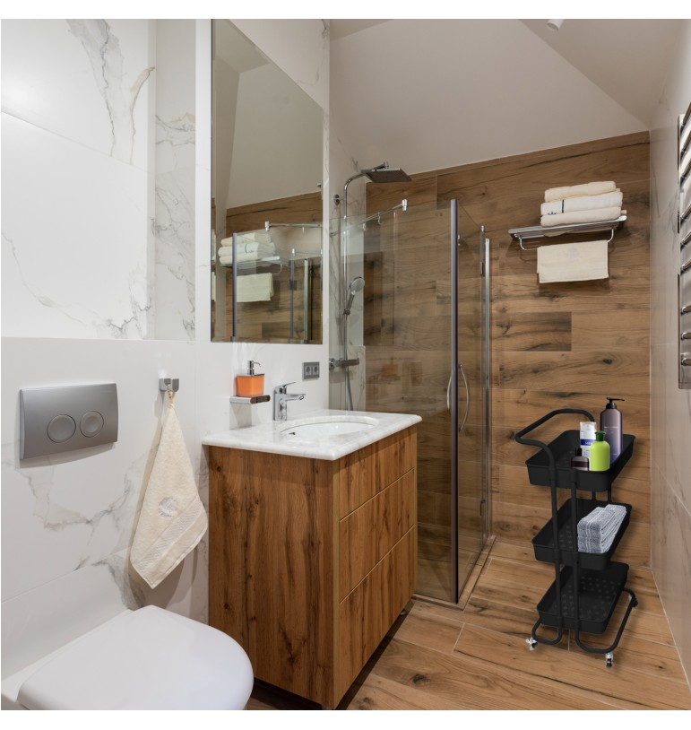 Carrito Organizador Multiusos 3 niveles con ruedas para cocina, baño, hogar