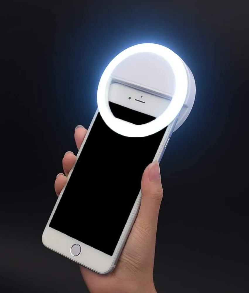 LAMPARA ARO CON LUZ LED PARA CELULAR CLIP SELFIE RECARGABLE