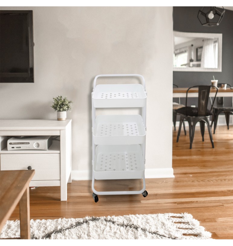 Carrito Organizador Multiusos 3 niveles con ruedas para cocina, baño, hogar