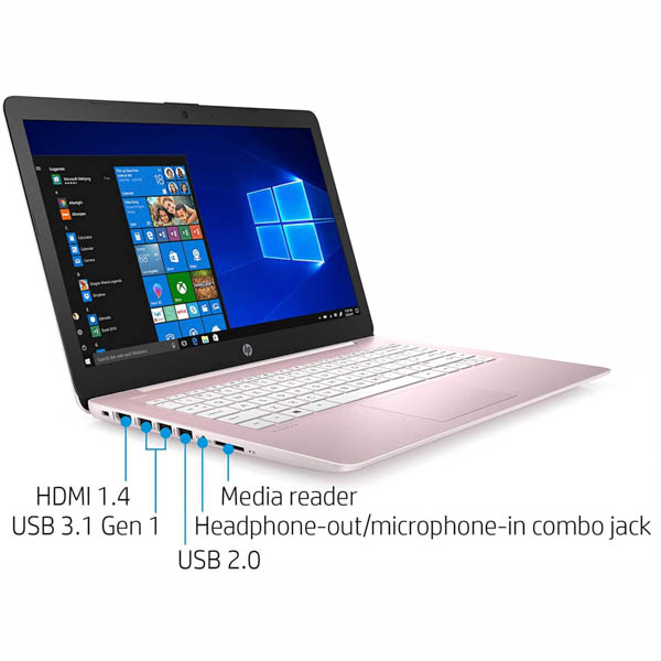 Laptop Hp 14-cb172wm Rosa 14 , Intel Celeron N4000 4gb De Ram 64gb Ssd, Intel Uhd Graphics 600 1366x768px Windows 10 Home.