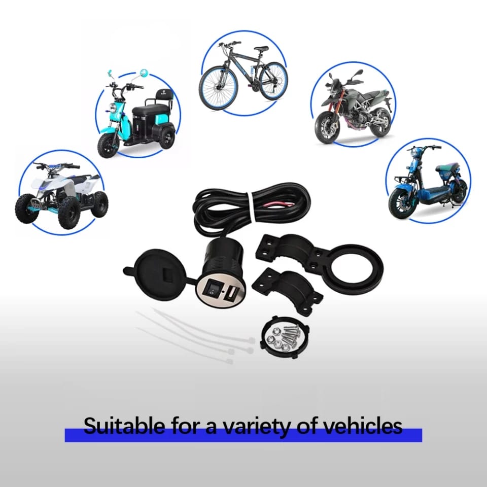 cargador usb turbo  para motocicleta 2.1 mah