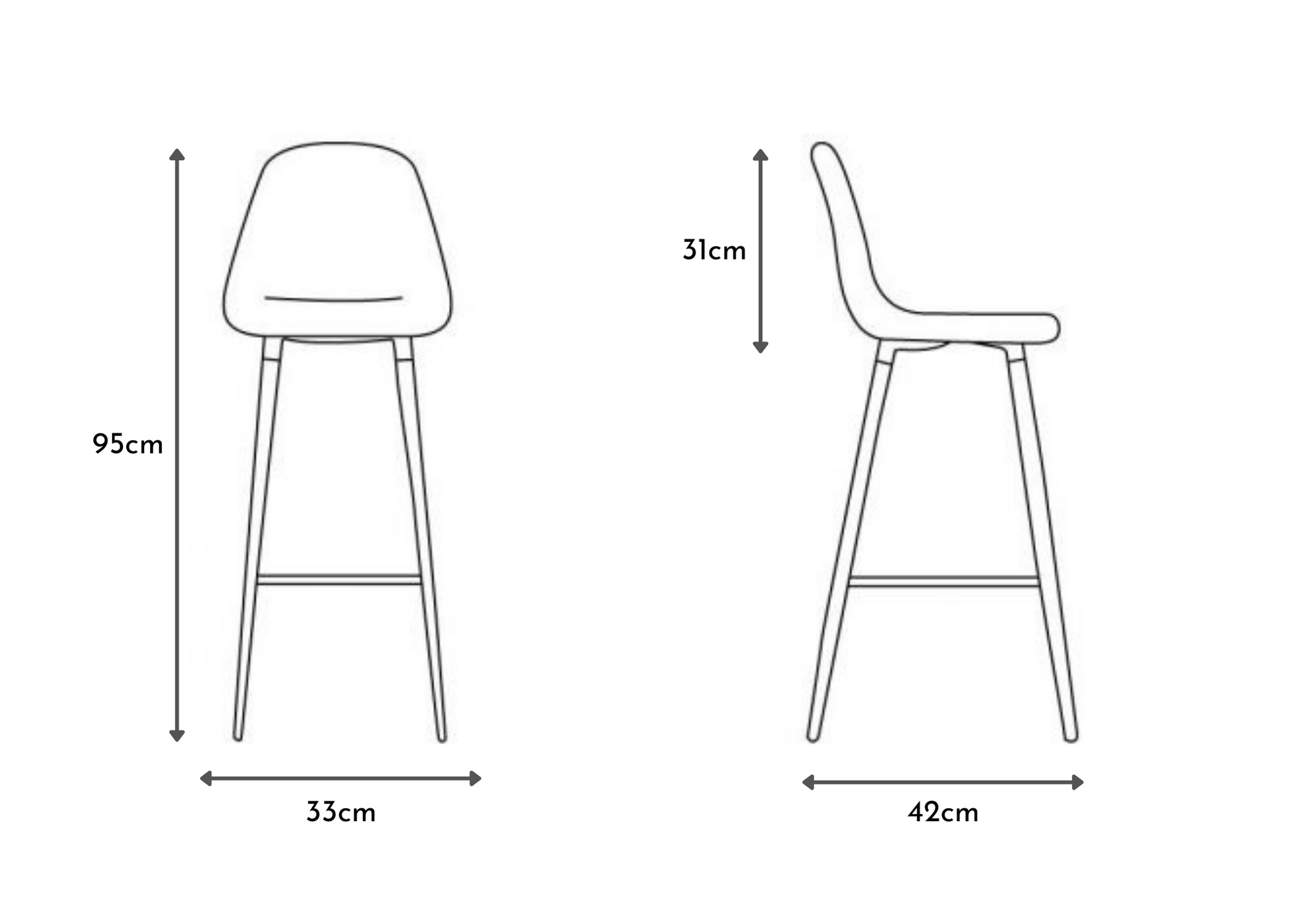 Silla alta oslo vinil piel (beige)