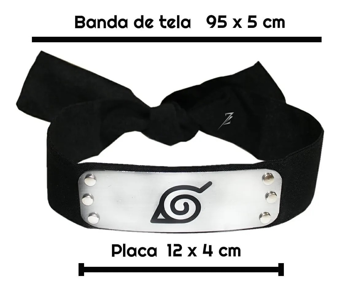 BANDA NARUTO SHIPPUDEN CON TOKEN Y SHURIKEN. SET COSPLAY