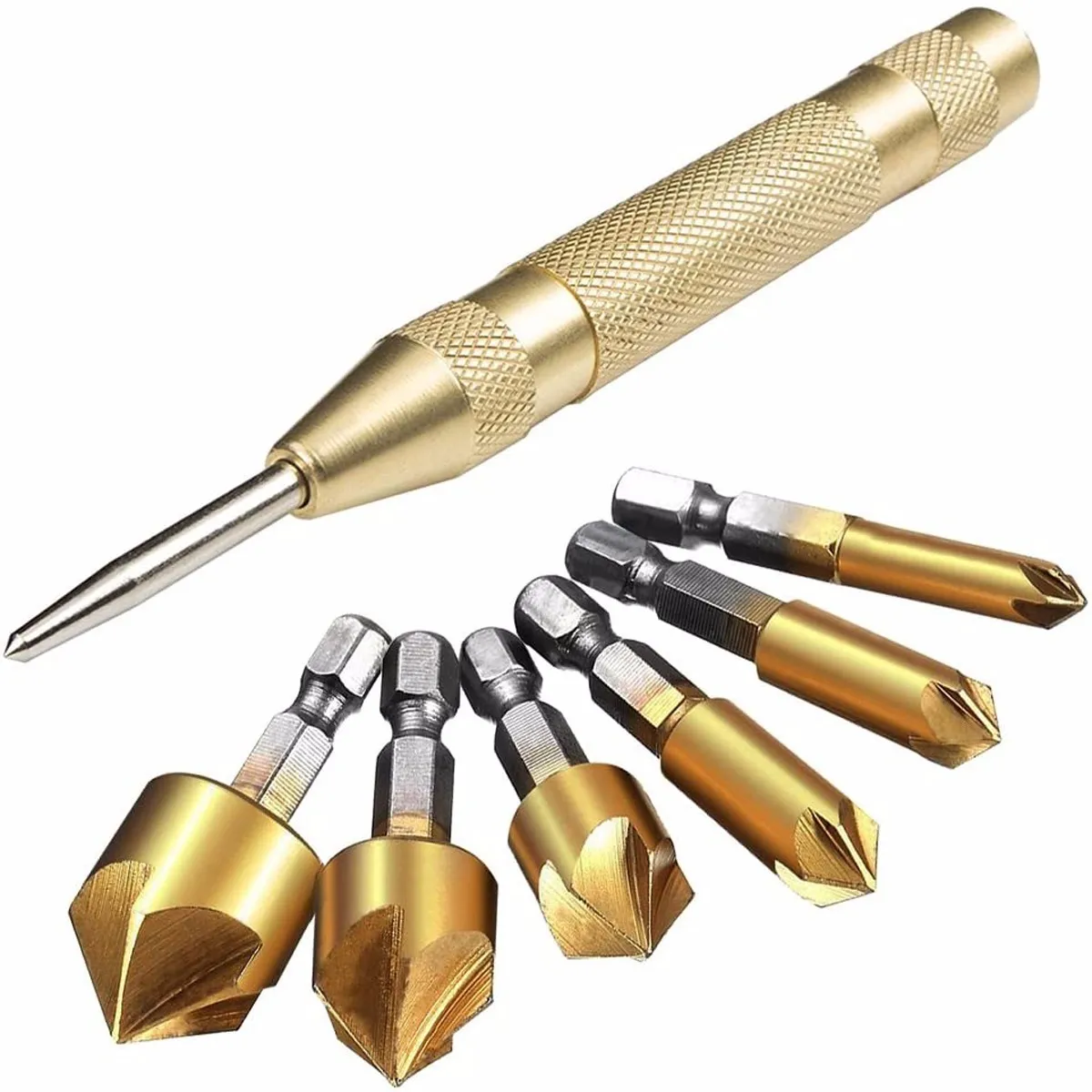 BROCAS CON PUNZÓN AUTOMÁTICO DE VÁSTAGO HEXAGONAL 6 PZS