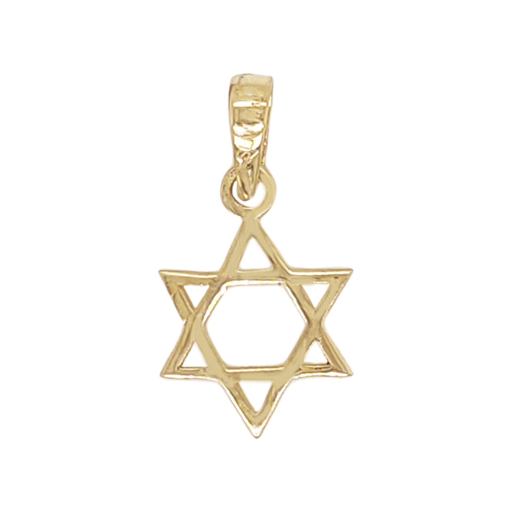 Dije con Diseño de Estrella de David en Oro Amarillo de 14 K + Obsequio