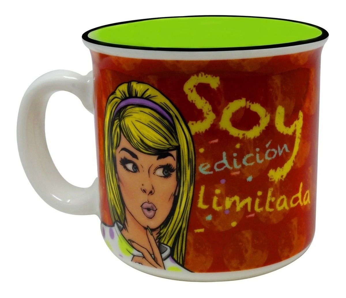 Taza Tarro Para Cafe Estilo Vintage Cerámica Mujeres 450 ml 