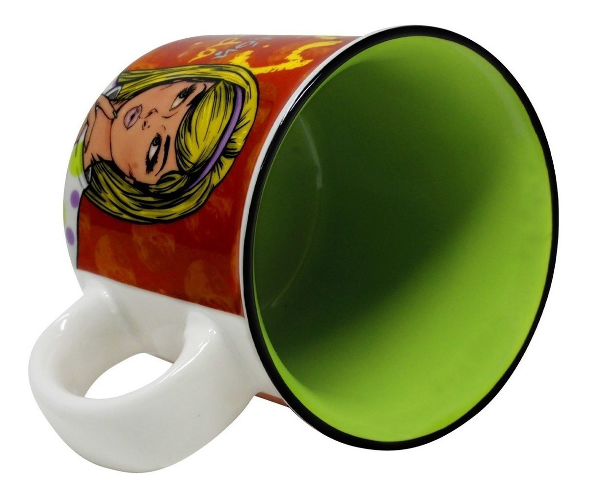 Taza Tarro Para Cafe Estilo Vintage Cerámica Mujeres 450 ml 