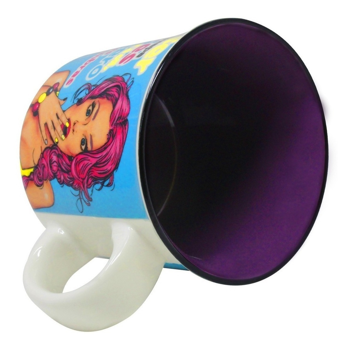 Taza Tarro Para Cafe Estilo Vintage Cerámica Mujeres 450 ml 