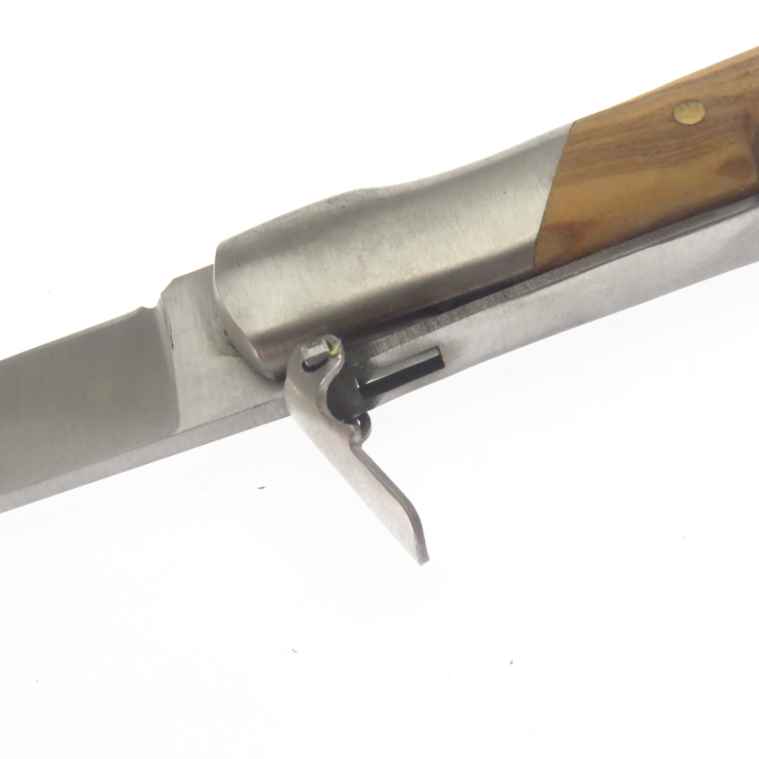 Cu375L Cudeman Navaja Estilete C Seg Palanca Madera Olivo