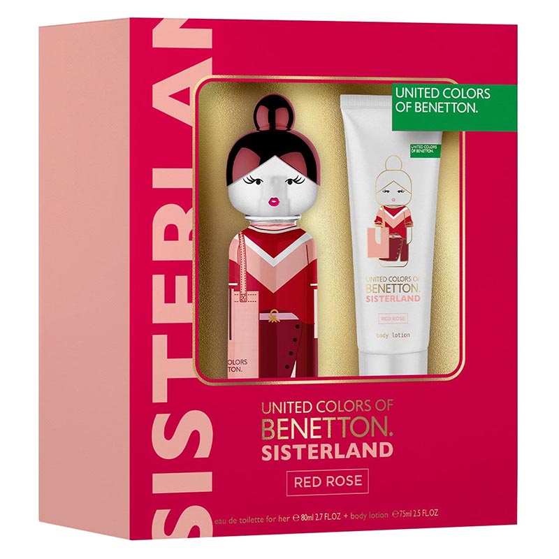 Benetton Sisterland Red Rose Set Para Dama ( 2pz )