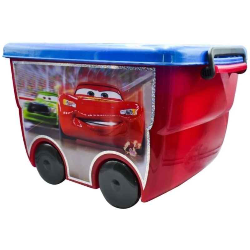 Fun kids 1594-433 Jueguetero Organizador Cars Disney Contenedor Baul C Ruedas