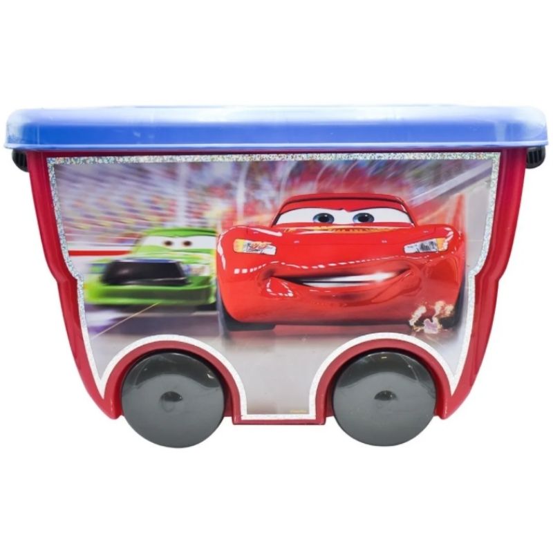Fun kids 1594-433 Jueguetero Organizador Cars Disney Contenedor Baul C Ruedas