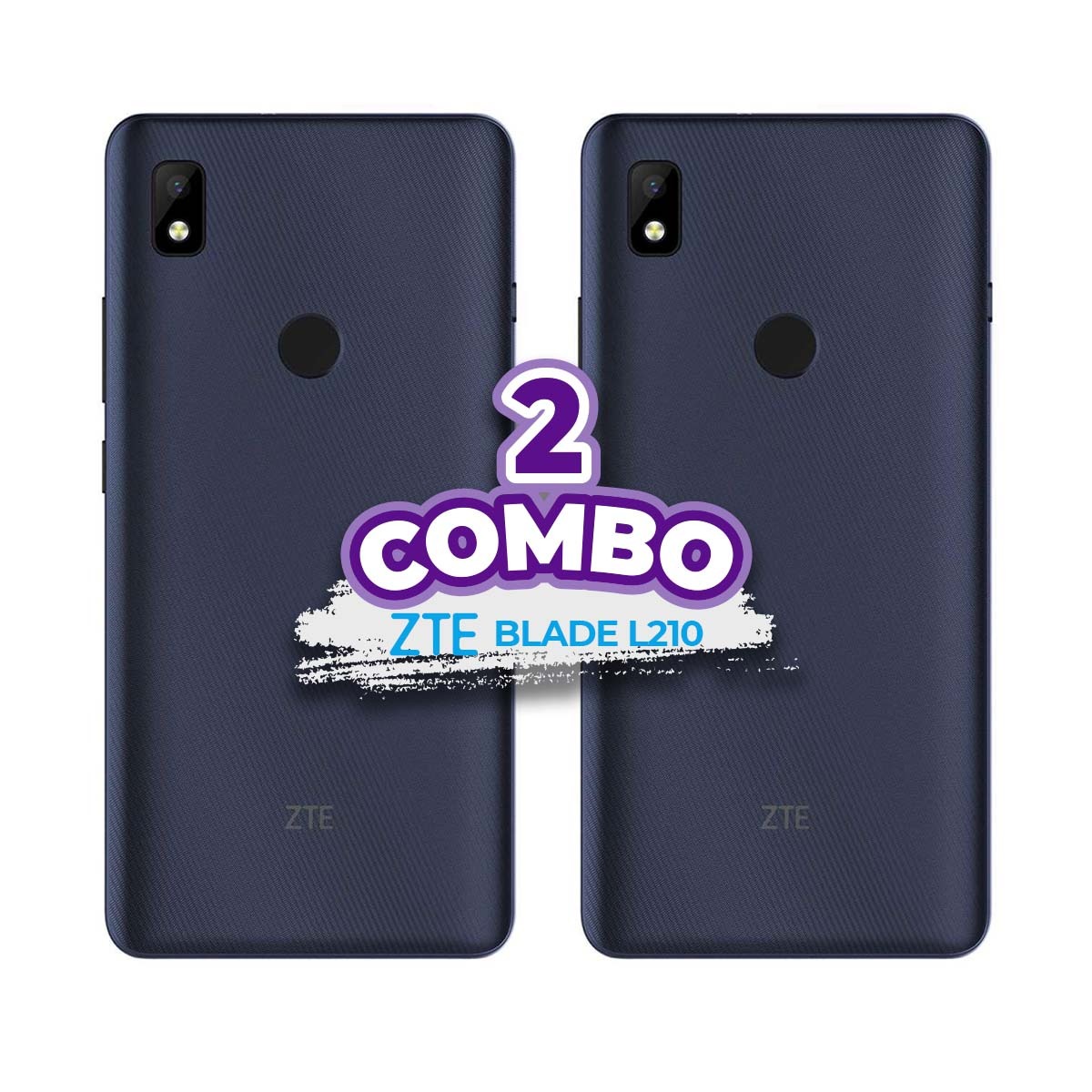COMBO DE 2 CELULARES ZTE BLADE L210 32GB/1GB RAM AZUL 