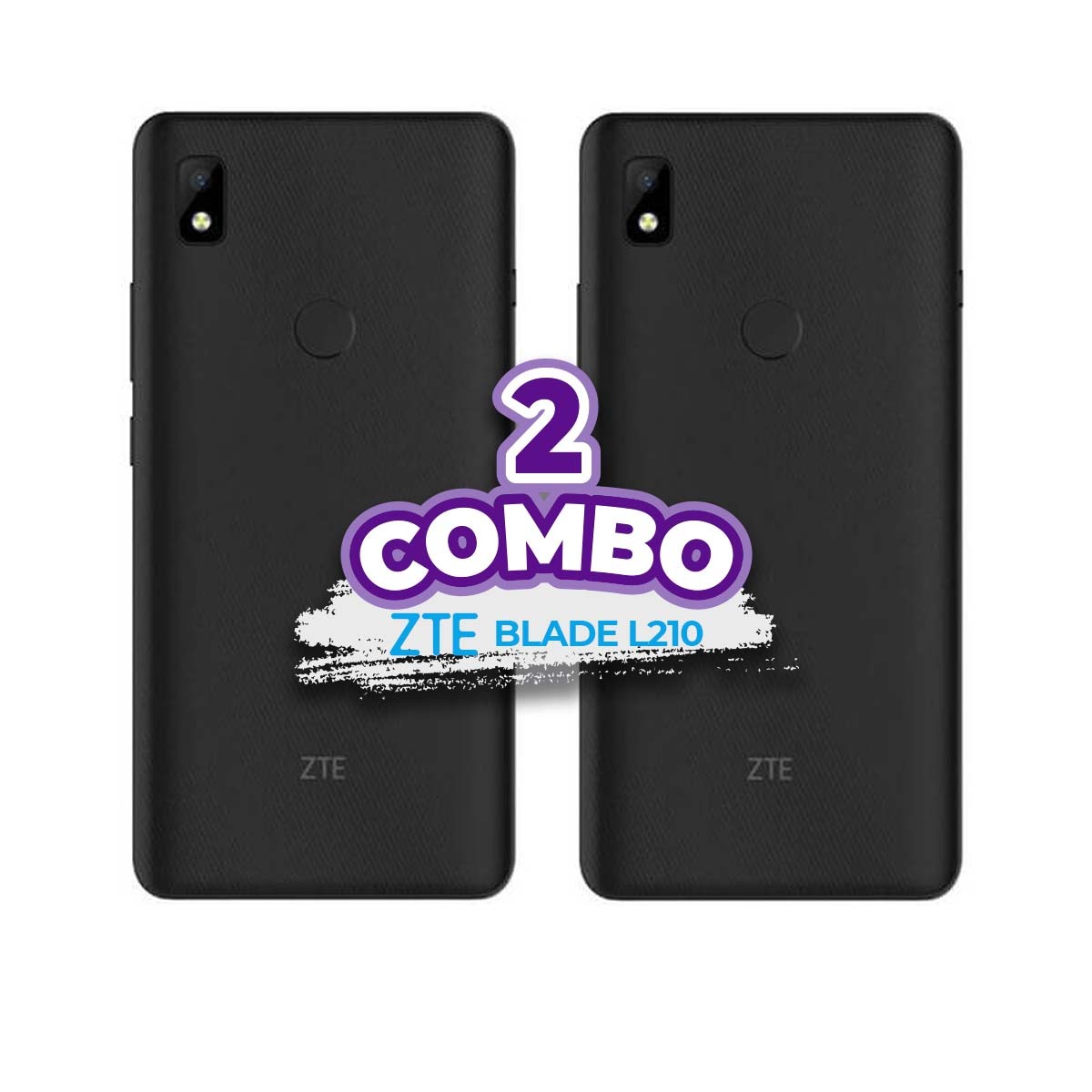 COMBO DE 2 CELULARES ZTE BLADE L210 32GB/1GB RAM NEGRO