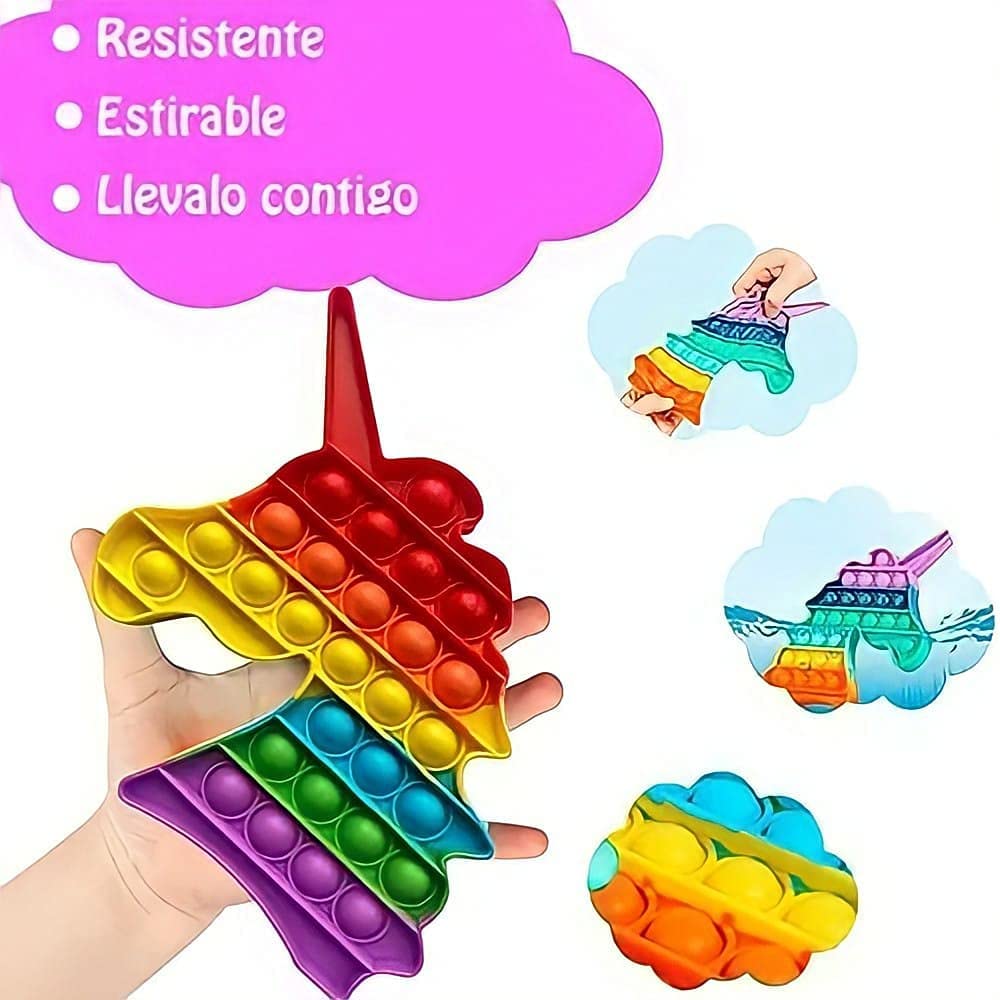 Fidget Toy Pop It  Antiestrés Burbujas Figuras Unicornio