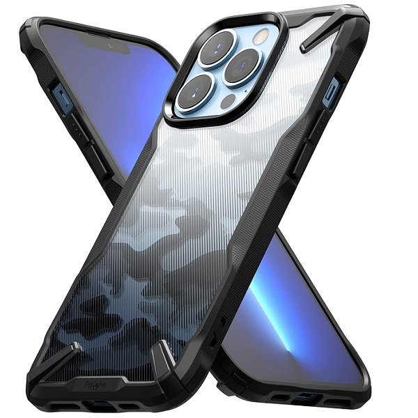 Iphone 15 Pro (6.1) Funda Colgante transparente con cordón color Camel