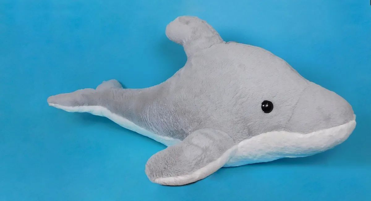 Peluche Delfín Gigante 100cm Alta Calidad Suave 1 Metro Claro