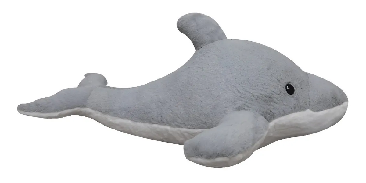 Peluche Delfín Gigante 100cm Alta Calidad Suave 1 Metro Claro