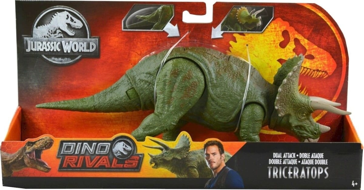 Dino Rivals Triceratops Doble ataque Jurassic World Dinosaurio 