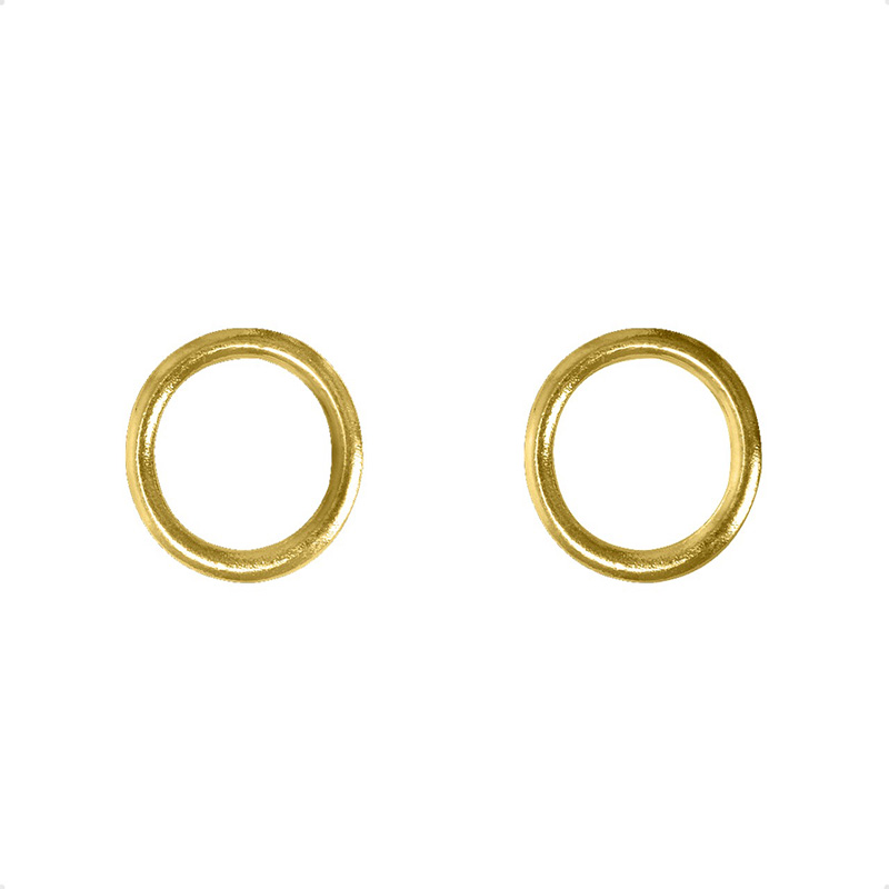 Aretes | Broqueles Círculo VAROURO Oro Puro 10k | Piercing + Estuche