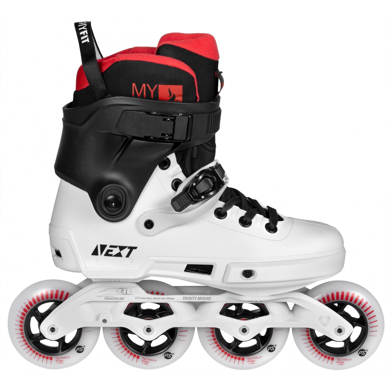 Patines Powerslide Next Black White 90