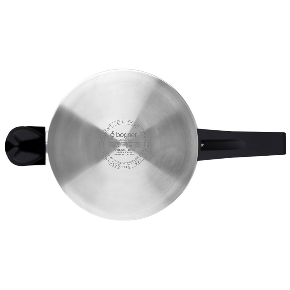 Olla de Presión de Acero Inoxidable, 8 litros (Tijera)