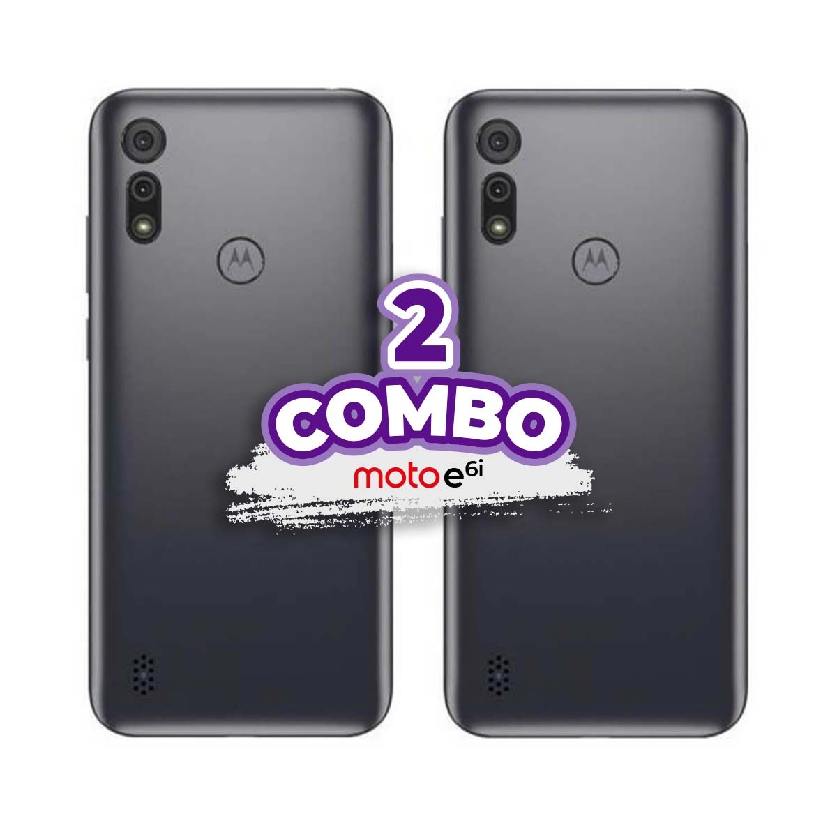 COMBO DE 2 CELULARES MOTOROLA E6i 32GB 2GB RAM GRIS