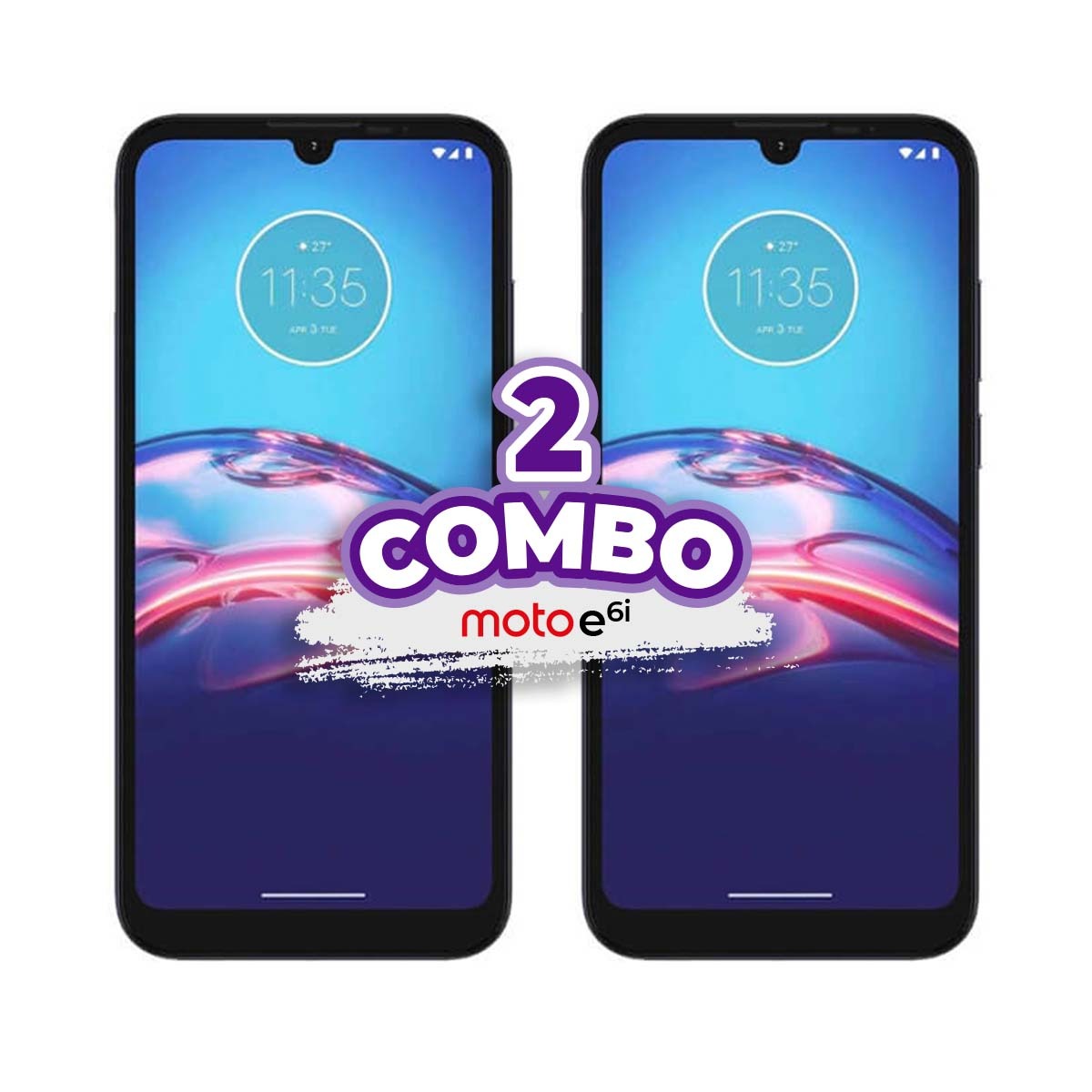 COMBO DE 2 CELULARES MOTOROLA E6i 32GB 2GB RAM GRIS
