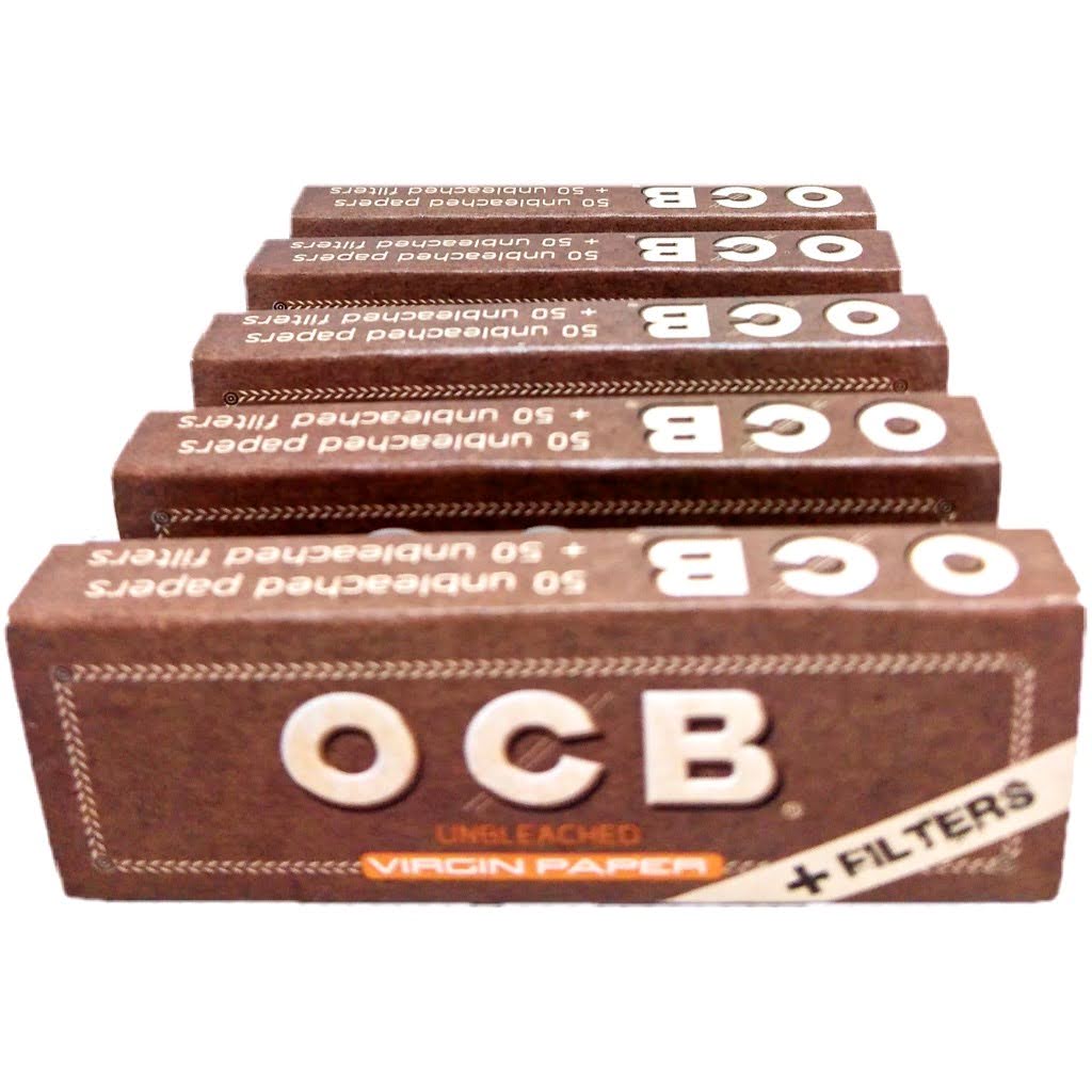 Paquete 5 Carteras de Papel + Filtro OCB Francés Liar Fumar a Elegir 