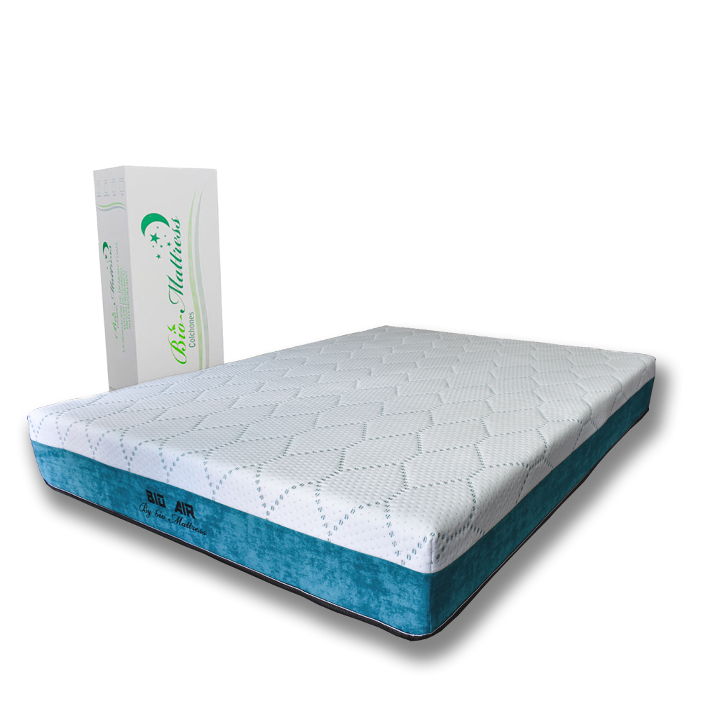 Colchon Matrimonial Memory Foam Con Gel Bio Air En Caja Bio Mattress